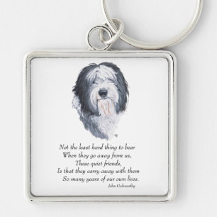 Porte-clés Old English Sheepdog Rainbow Bridge