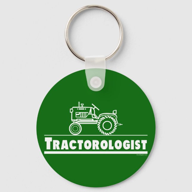 Porte-clés Ologiste de tracteur vert (Recto)