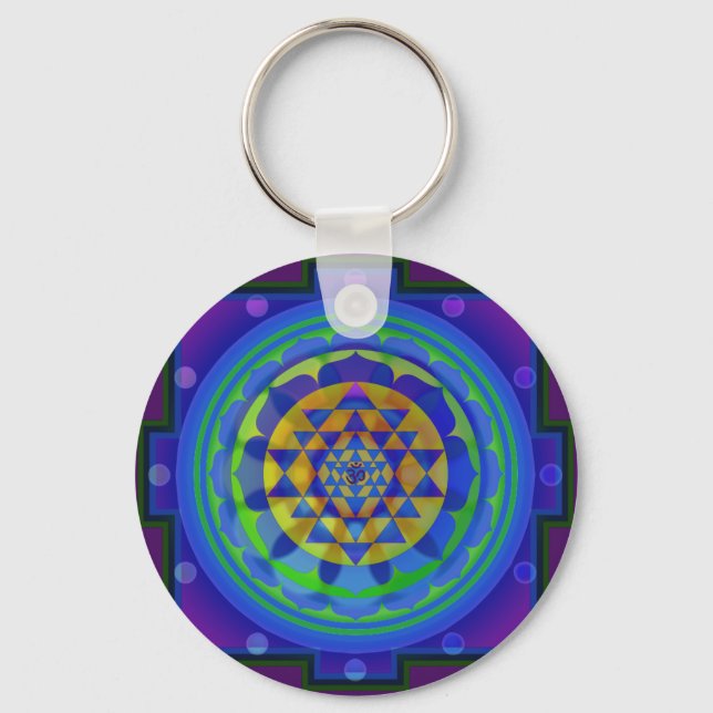 Porte-clés Om (AUM) Yantra mandala (Recto)