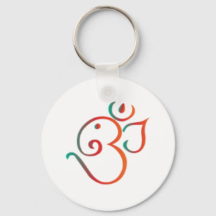 Porte-clés OM-ganpati-vert-orange