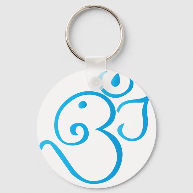 Porte-clés Om-ganssis-turquoise (Recto)