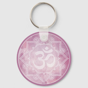 Porte-clés Om Mandala Porte - clé rose
