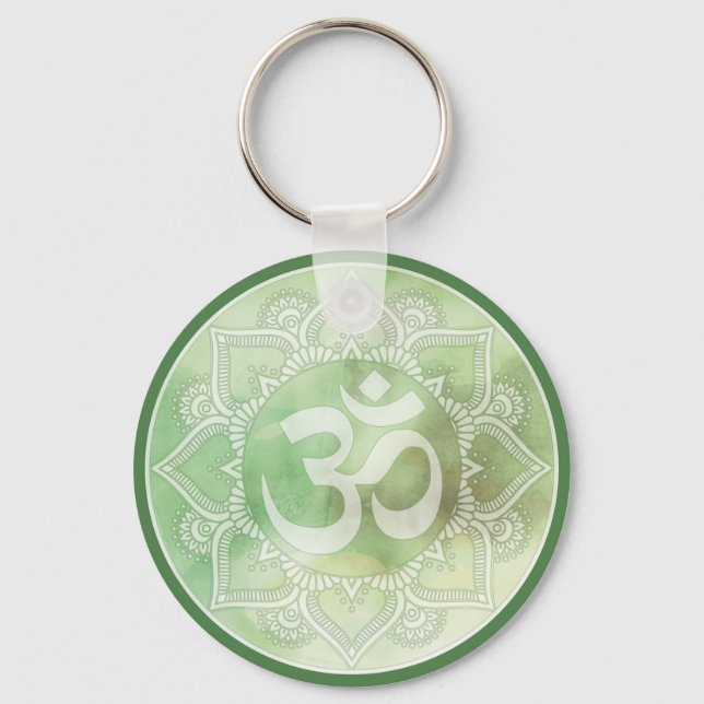 Porte-clés Om Mandala Porte - clé vert (Recto)