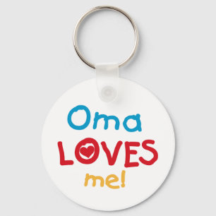 Porte-clés Oma aime mes t-shirts et cadeaux