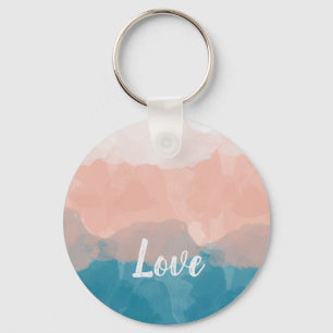 Porte-clés Ombre rose et bleu amour dégradant