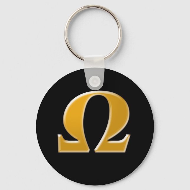 Porte-clés Oméga grecque d'or - Symbole de la résistance (Recto)