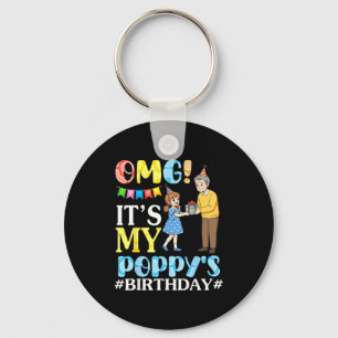 Porte-clés Omg C'est L'anniversaire De Mon Poppys Joyeux Gran
