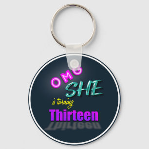 Porte-clés OMG Elle Atteint 13 Anniversaire