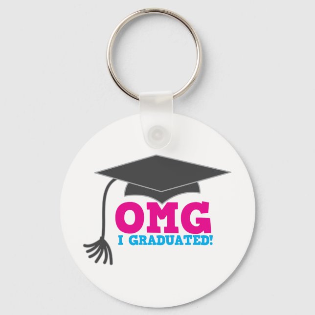 Porte-clés OMG I DIPLÔMÉ! grand cadeau de diplôme (Recto)