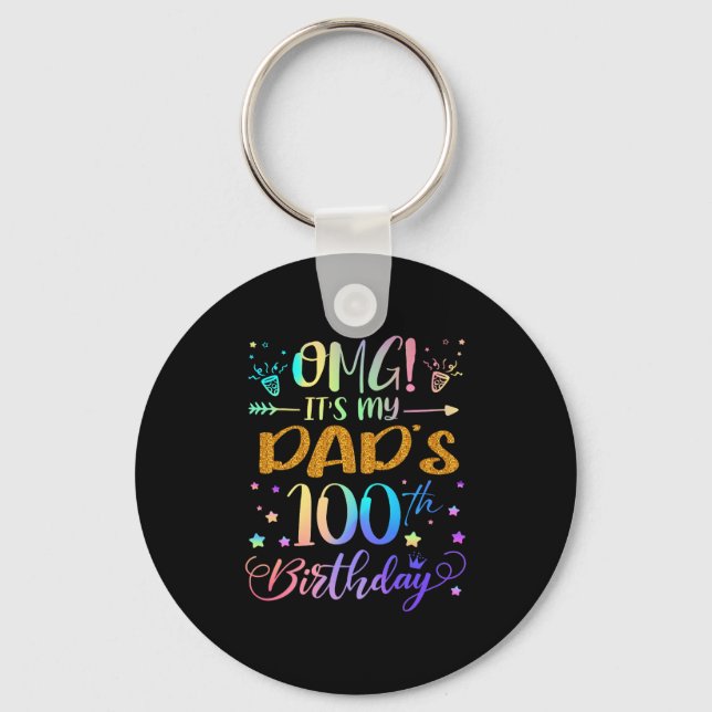 Porte-clés Omg Son My Dads 100e Anniversaire Doux 100 Ans (Recto)