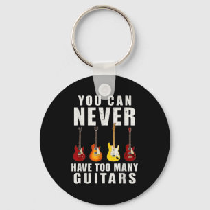 Porte-clés On ne peut jamais avoir trop de guitares musique d