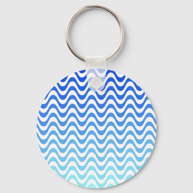 Porte-clés Ondes bleues dégradantes (Recto)