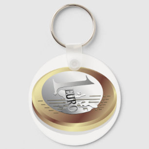 Porte-clés One Euro Coin Keychain
