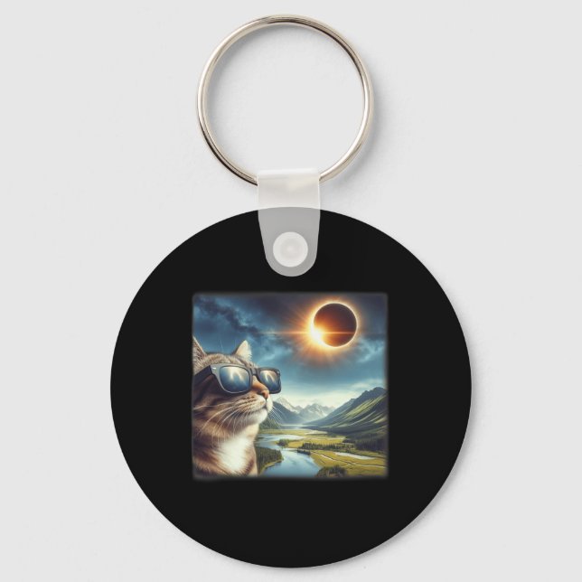 Porte-clés Onglet 2024 Éclipse solaire totale 1 (Recto)