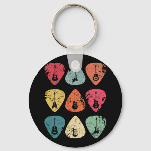 Porte-clés Onglet de guitare Retro Vintage pour Guitaristes B