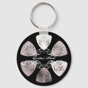 Porte-clés Onglet de guitare Rond-W