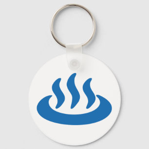 Porte-clés Onsen ♨ Hot Spring 温 泉 Japonais