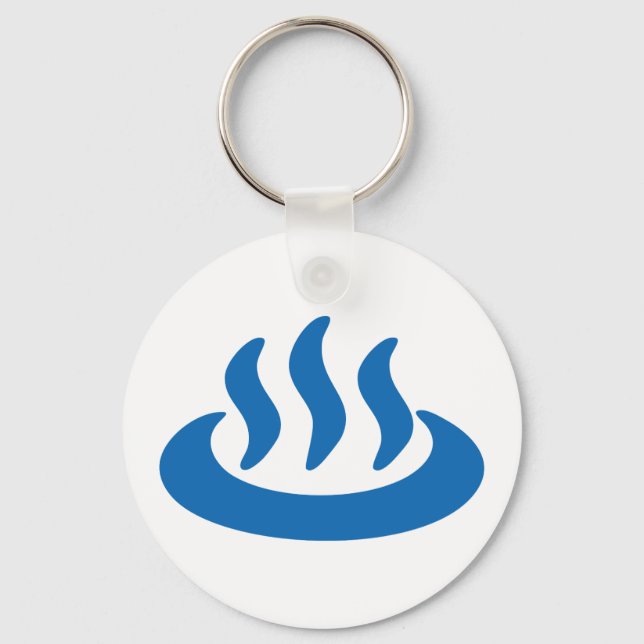 Porte-clés Onsen ♨ Hot Spring 温 泉 Japonais (Recto)