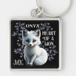 Porte-clés Onyx Personnalisé - Cœur De Lion Noir