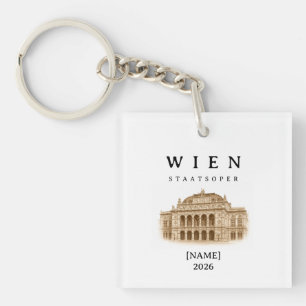 Porte-clés Opéra d'État de Vienne personnalisé   Nom & Année
