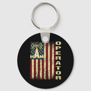 Porte-clés Opérateur radio amateur drapeau patriotique Usa
