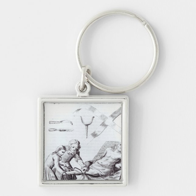 Porte-clés Opération chirurgicale pour amputer une jambe (Devant)