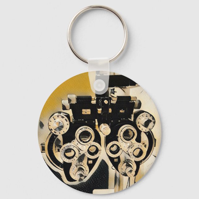 Porte-clés Optométristes cool modernes Lentilles Phoroptor (Recto)