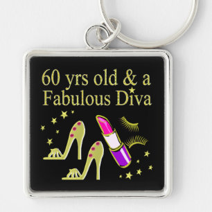 PORTE-CLÉS OR 60 ANS ET UN DIVA FABULEUX