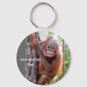 Porte-clés Orang-outan de bébé dans l'arbre