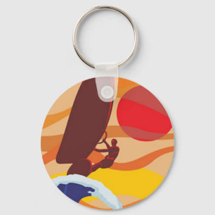 Porte-clés orange de planche à voile