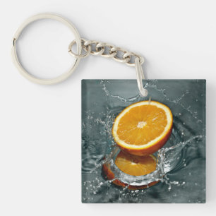 Porte-clés orange juteuse positive pour l'humeur vitaminée