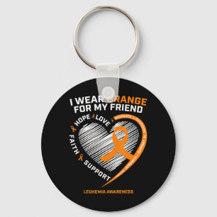 Porte-clés Orange Leukemia Sensibilisation Ami Cadeaux Hommes