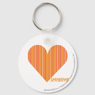 Porte-clés Orange mince 3 de rayures