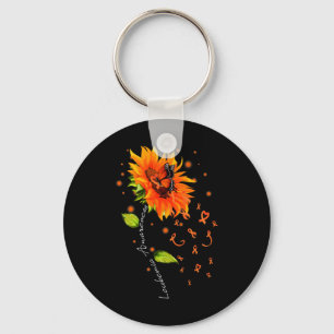 Porte-clés Orange Ribbon Tournesol Butterfly Leukemia