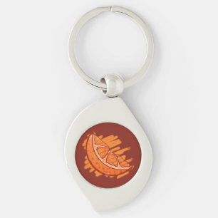 Porte-clés Oranges de sang sur rouge