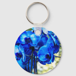 Porte-clés Orchidées bleues