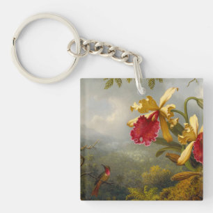 Porte-clés Orchidées et colibri Heade