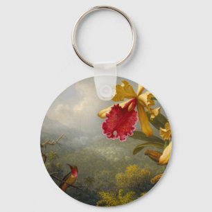 Porte-clés Orchidées et colibri Heade