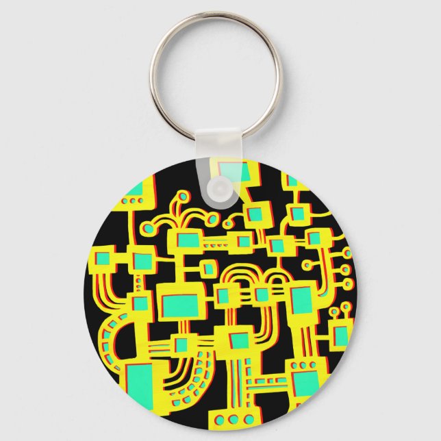 Porte-clés Ordinateur Alien (Recto)