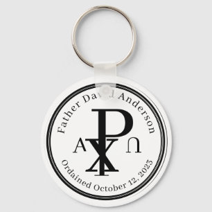 Porte-clés Ordination de prêtre catholique personnalisée
