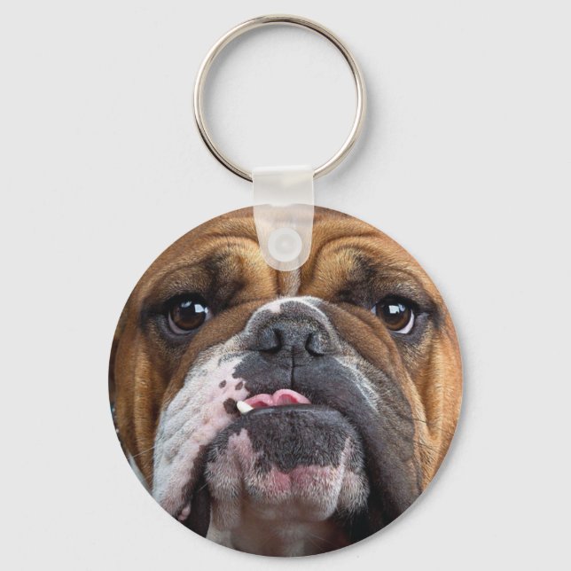 Porte-clés Oreillers à lancer de Bulldog anglais (Recto)