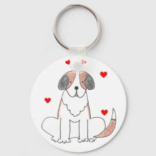 Porte-clés Oreilles de St Bernard Valentine