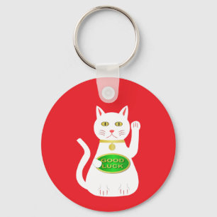 Porte-clés Oriental Lucky Cat Nom personnalisé