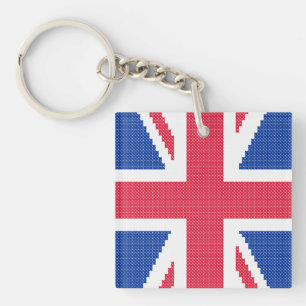 Porte-clés Original cross-stitch design Union Jack