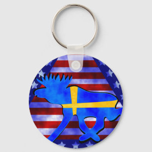 Porte-clés Orignaux Suédois-Américains