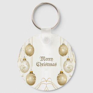 Porte-clés Ornement d'or Noël Fête de Noël Élégant