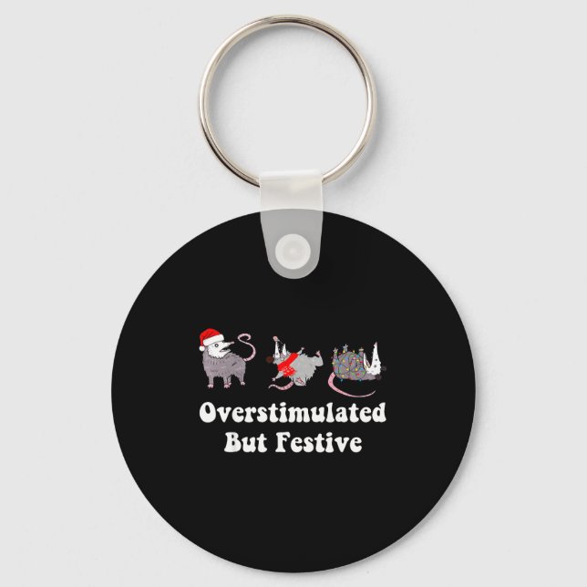 Porte-clés Ossum Overstimulated But Festive Christmas Men Wom (Recto)