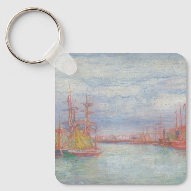 Porte-clés Ostende Harbour par James Ensor (1900) (Recto)