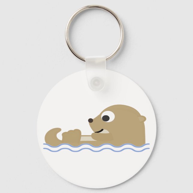 Porte-clés Otter flottante mignonne (Recto)