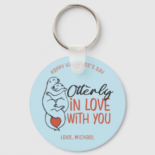 Porte-clés Otterly In Love Funny Pun mignon Saint Valentin